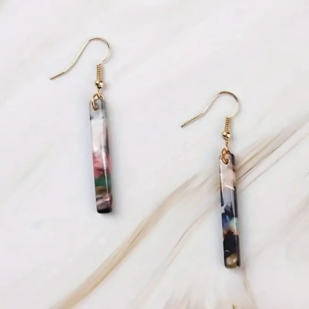 Boutique Gold Multicolor Dangle Earrings